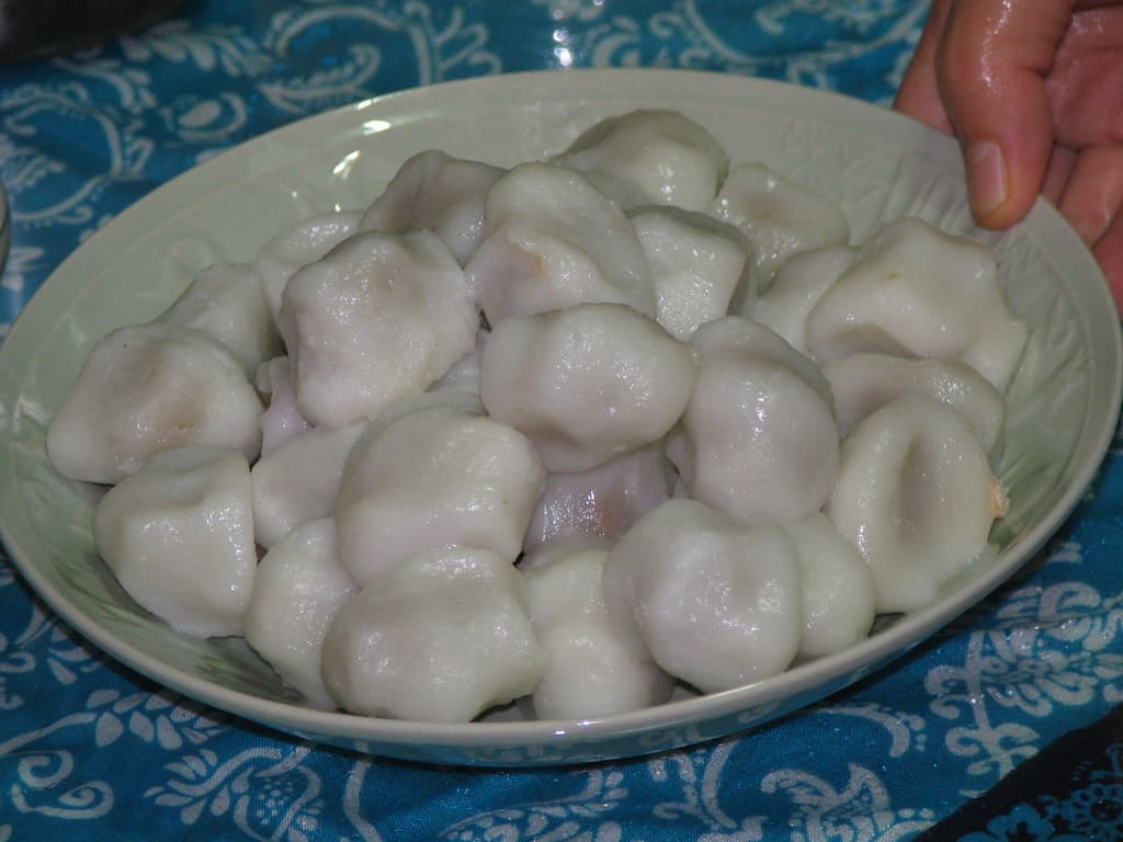 Songpyeon, gâteaux de riz colorés traditionnellement préparés pour Chuseok.